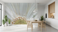 Fine ridges and folds detail every petal on this Petal Radiance wall mural