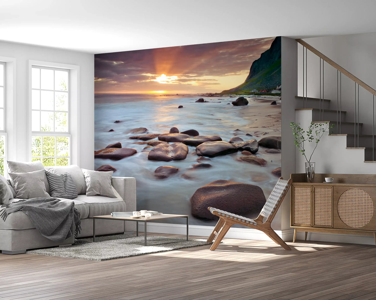 Kustzonsondergang Sereniteit Muurmuur