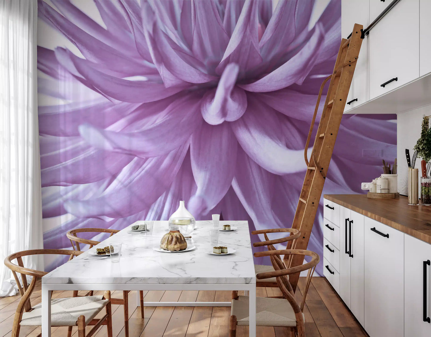 Leuchtendes Fliederblüten Wandbild