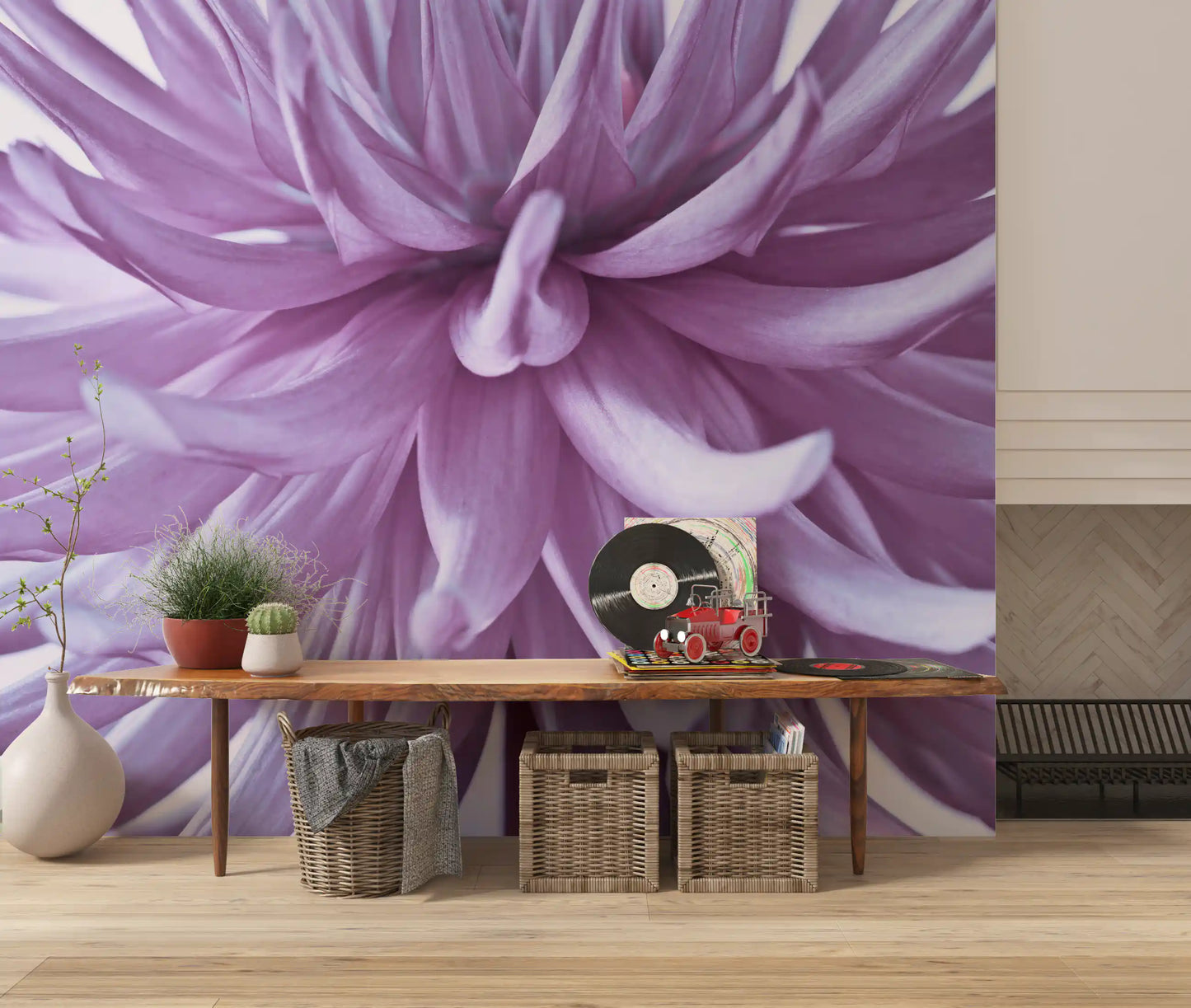 Leuchtendes Fliederblüten Wandbild