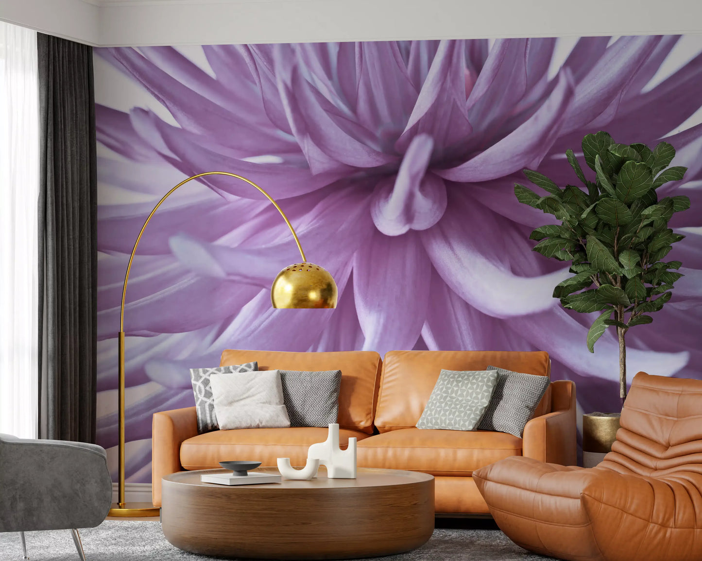 Leuchtendes Fliederblüten Wandbild