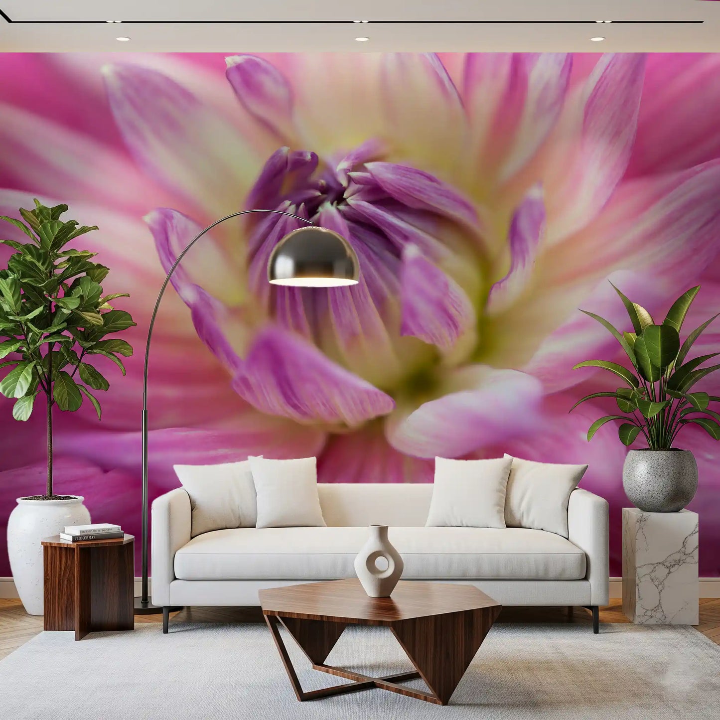 Vibrant Dahlia Blossom Wall Mural