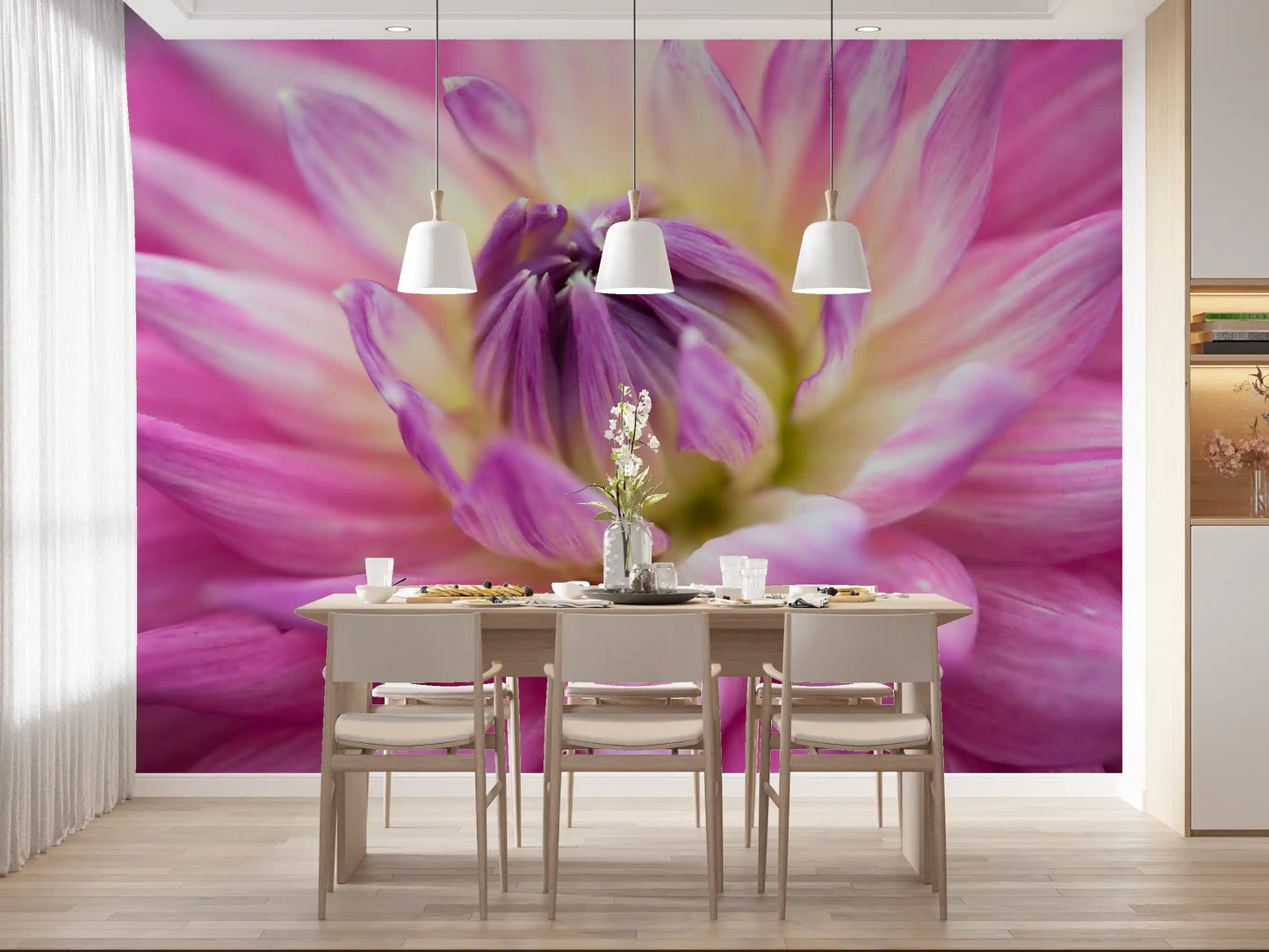 Vibrant Dahlia Blossom Wall Mural