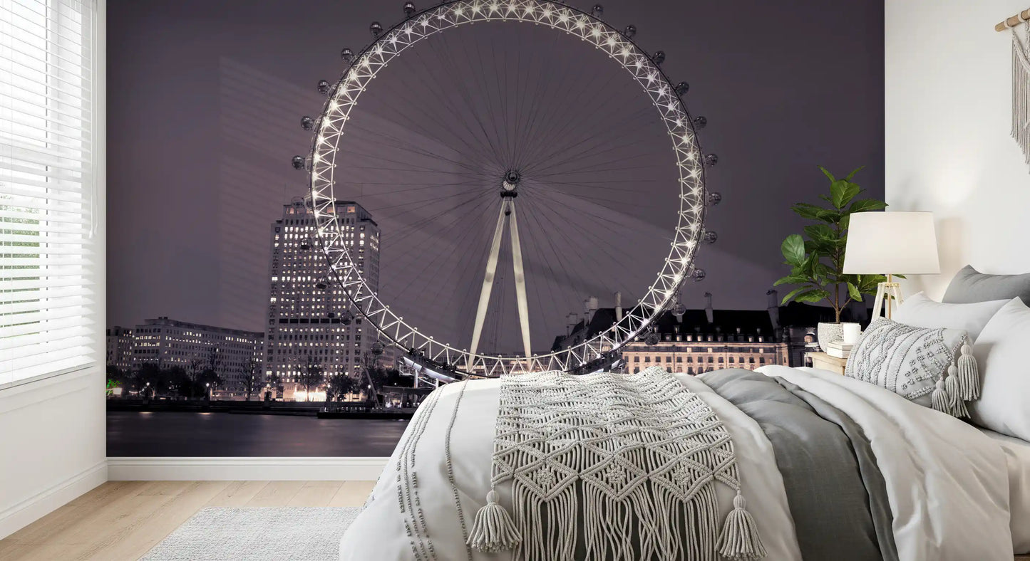 London Eye: Frescă de perete Strălucire de miez de noapte