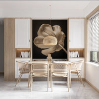 One curved stem supports the flower on the Ethereal Tulip Bloom wall mural.