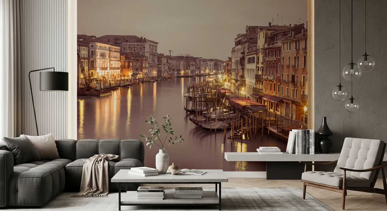 Venetian Grand Canal Glow Wall Mural