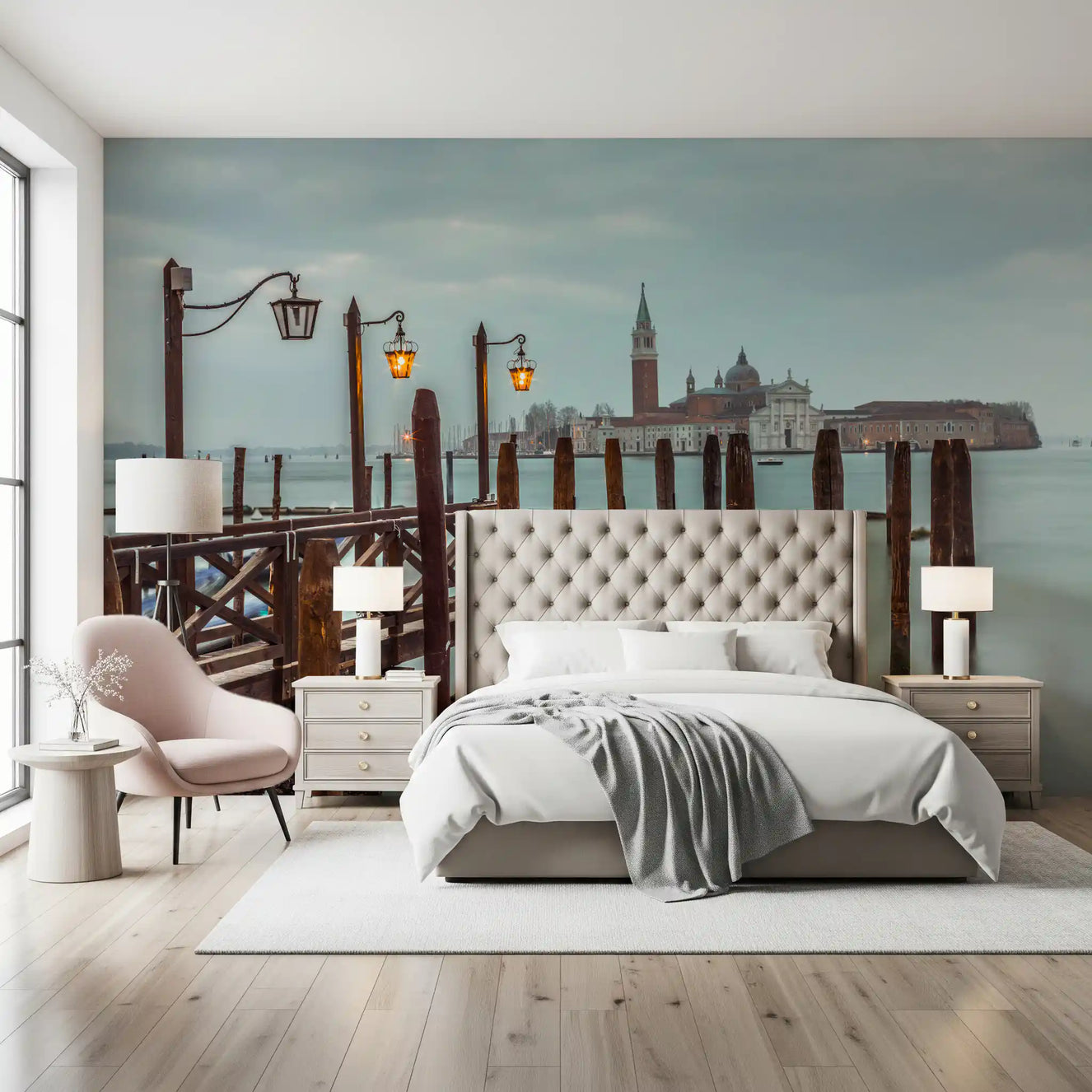 Venetian Twilight Pier Wall Mural