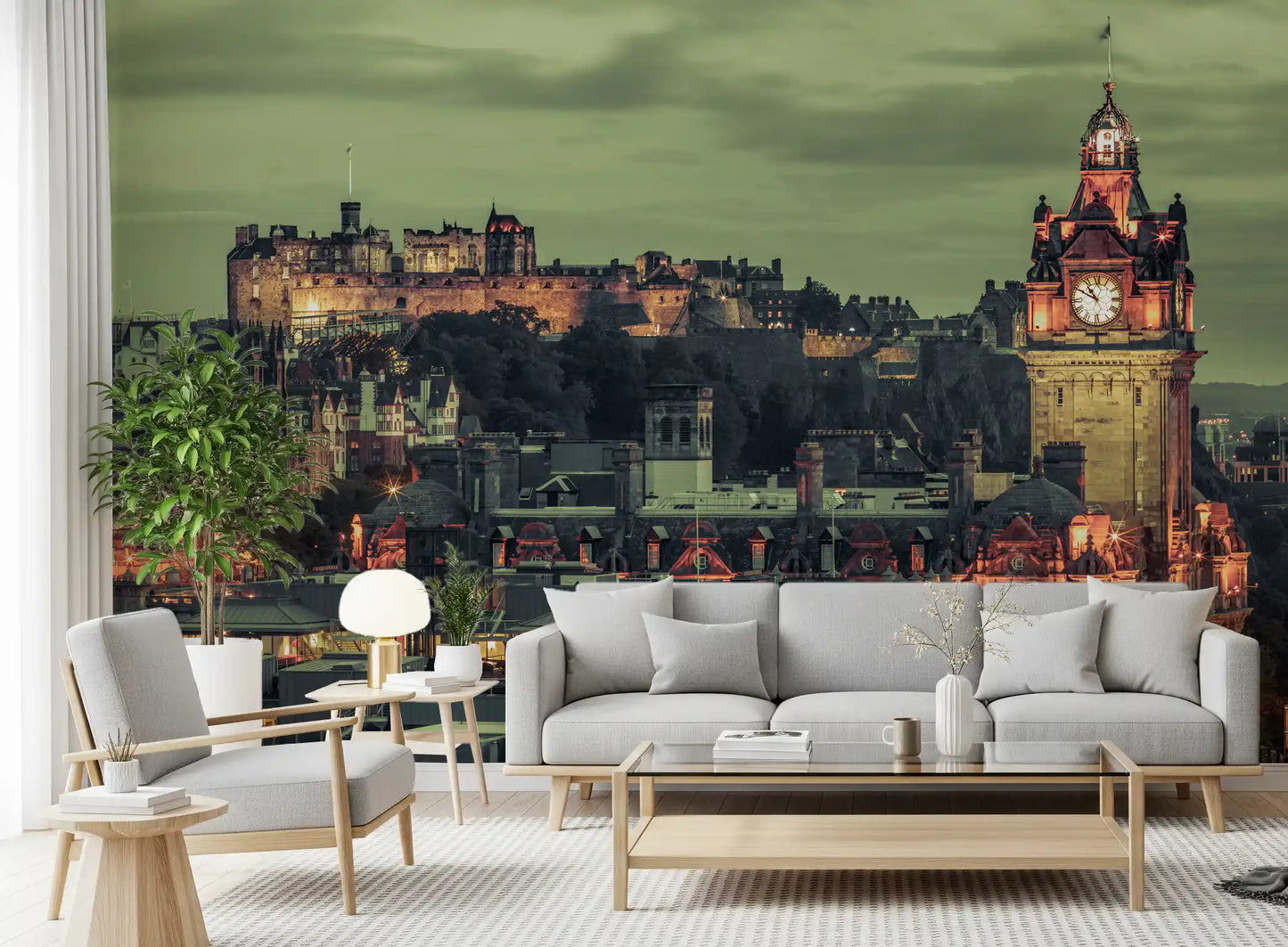 Măreția Edinburgh-ului: Tablou mural cu Castel și Turnul cu Ceas