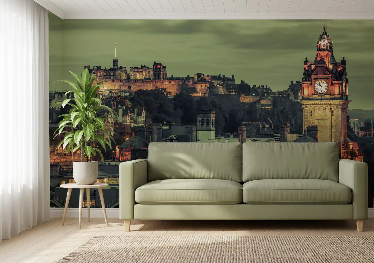Măreția Edinburgh-ului: Tablou mural cu Castel și Turnul cu Ceas