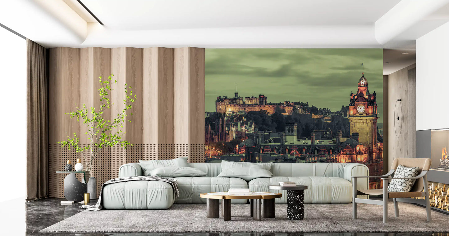 Măreția Edinburgh-ului: Tablou mural cu Castel și Turnul cu Ceas