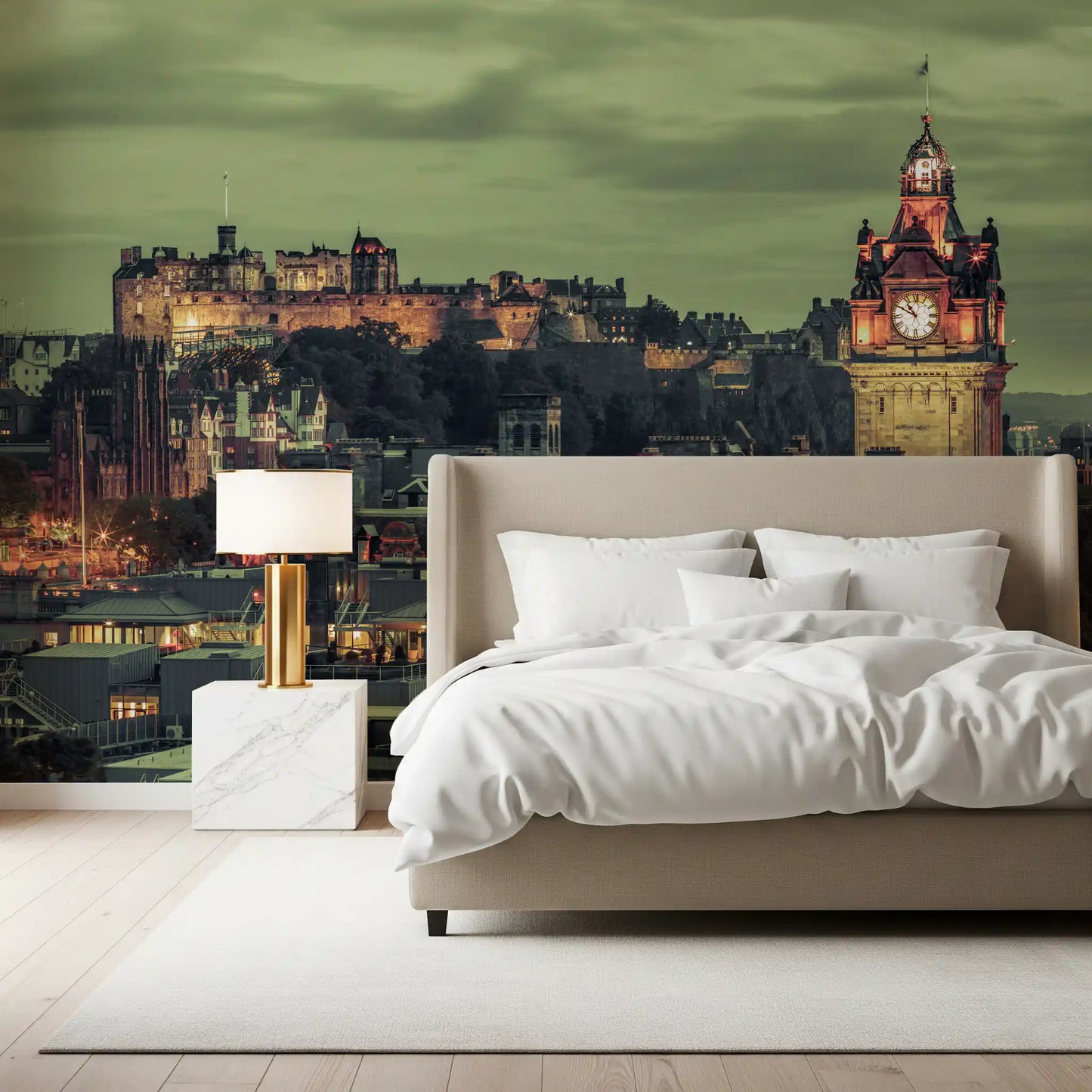 Măreția Edinburgh-ului: Tablou mural cu Castel și Turnul cu Ceas