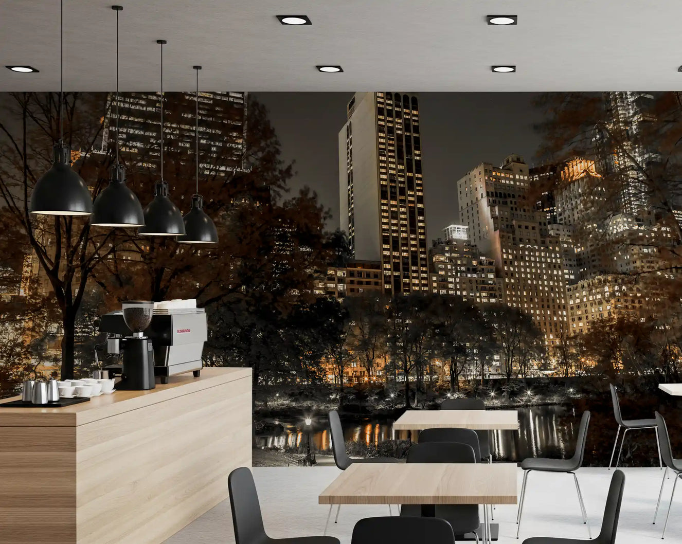 Urban Oasis Nights Wall Mural