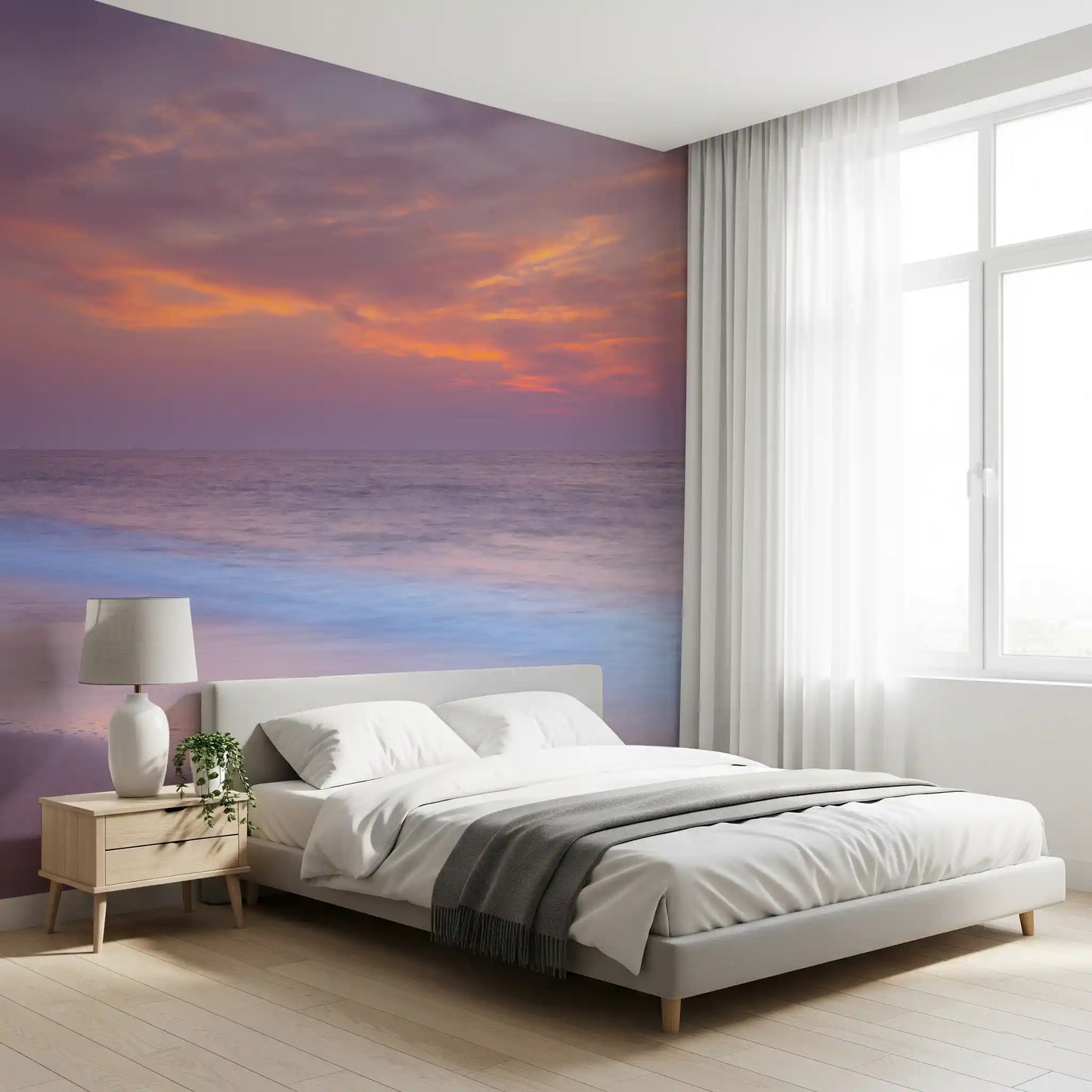 Mural de Pared Serenidad en Playa Pastel