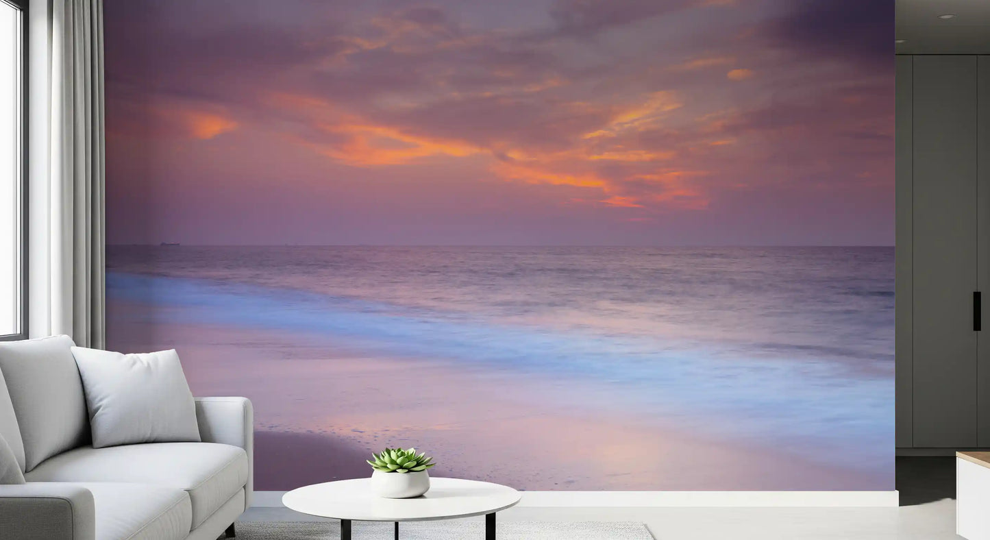 Mural de Pared Serenidad en Playa Pastel