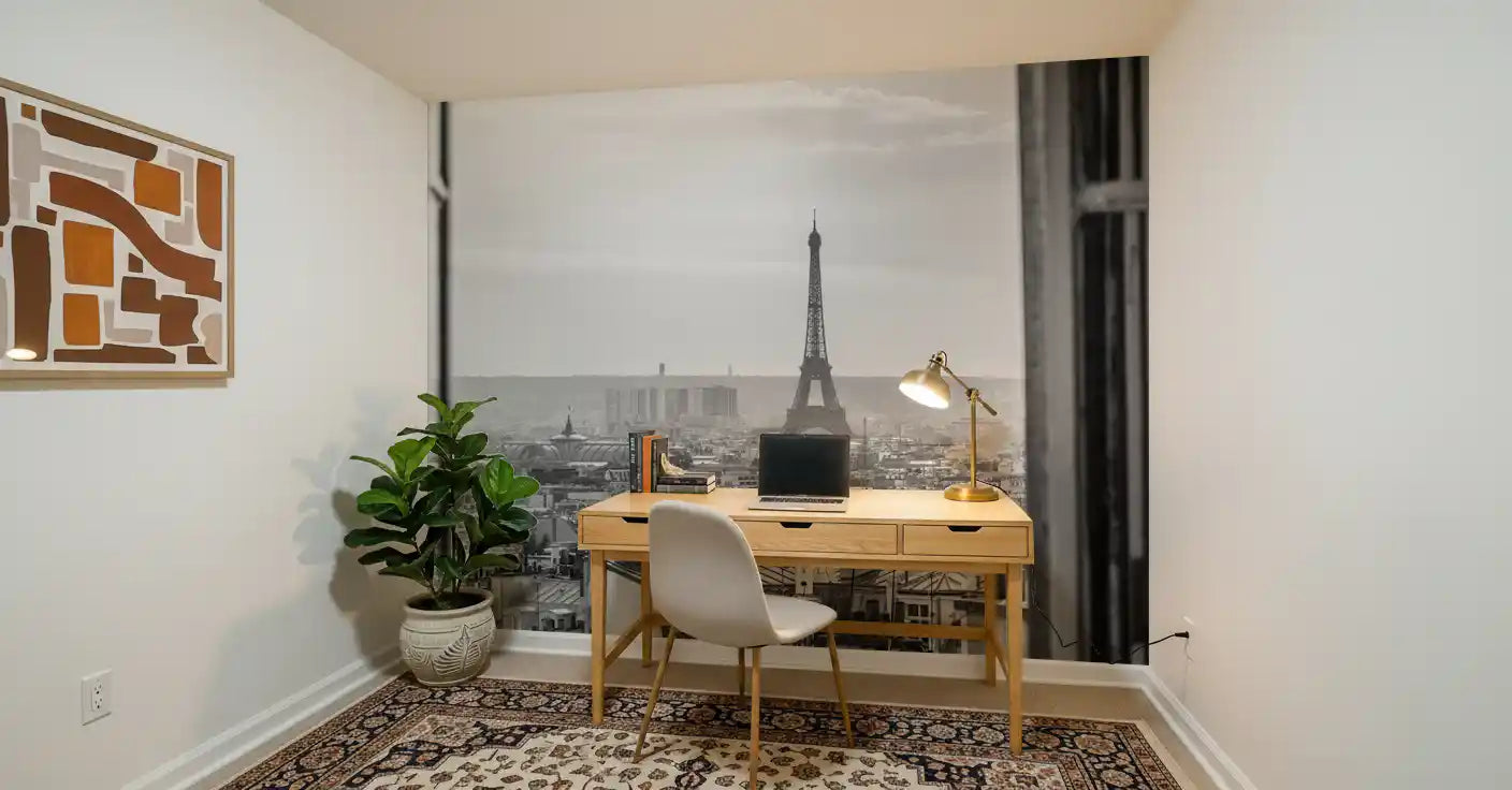 Fototapet Vedere Parisiană prin Fereastră