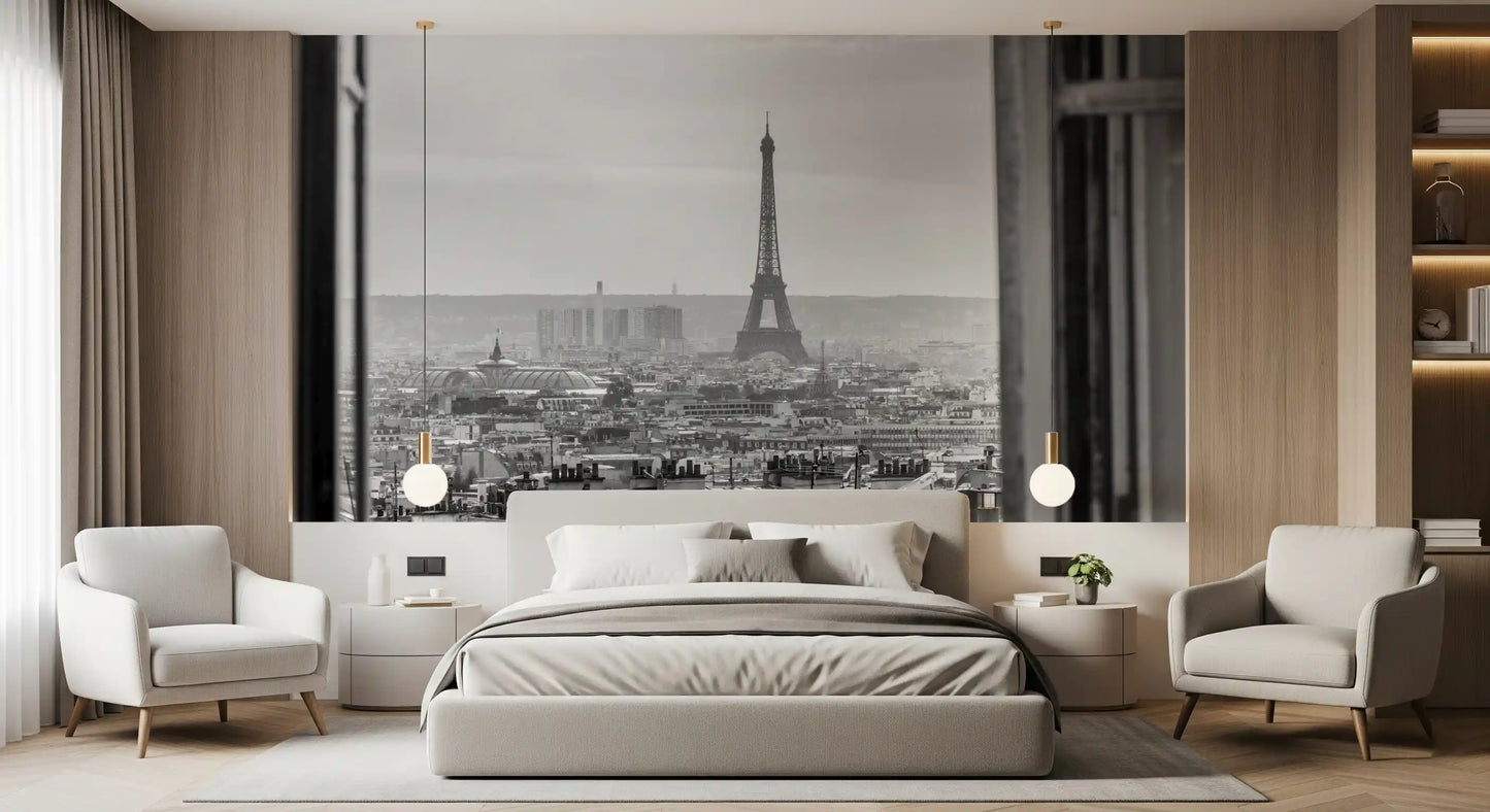 Fototapet Vedere Parisiană prin Fereastră