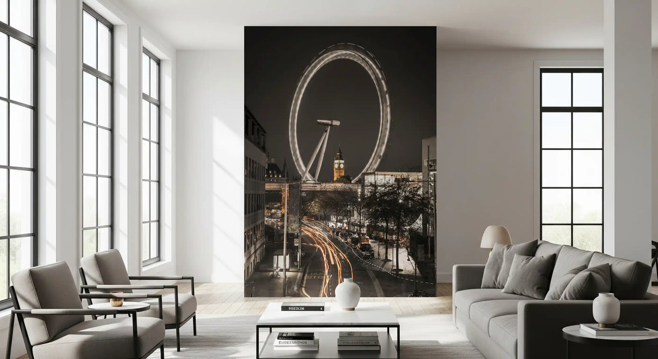 Big Ben & The Thames Wheel Wall Mural