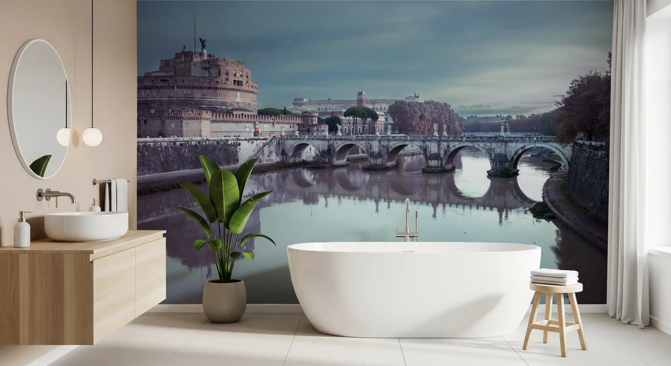 Roman Reflection: Castel Sant'Angelo's Grandeur Wall Mural