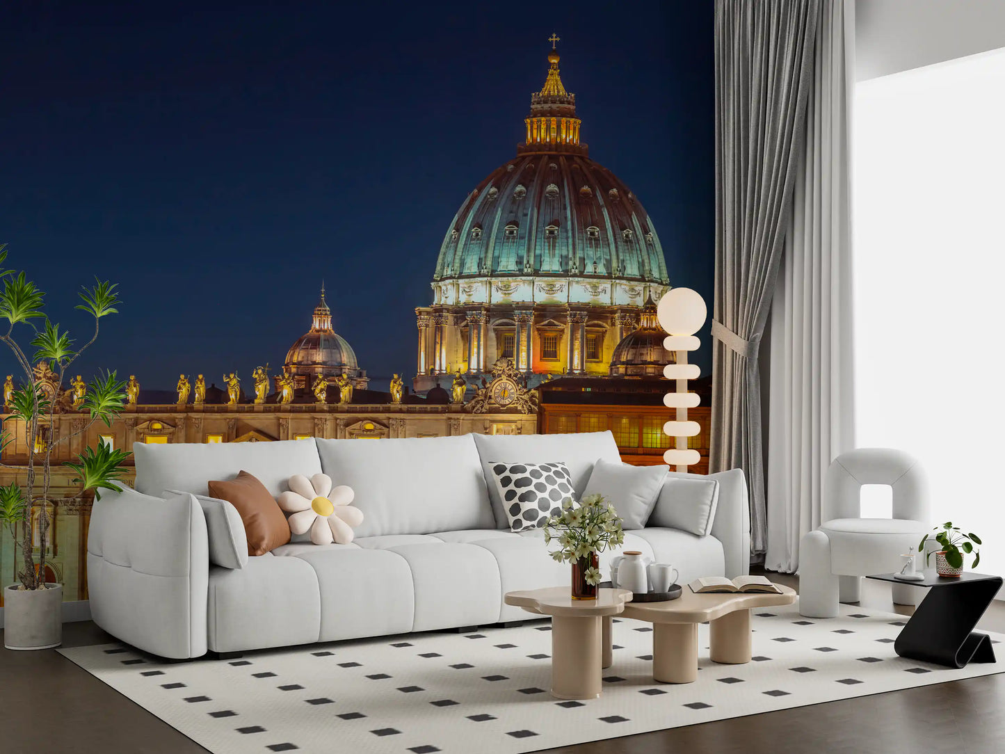 Vatican Night: Valoisa Majesteetti Seinämuraali