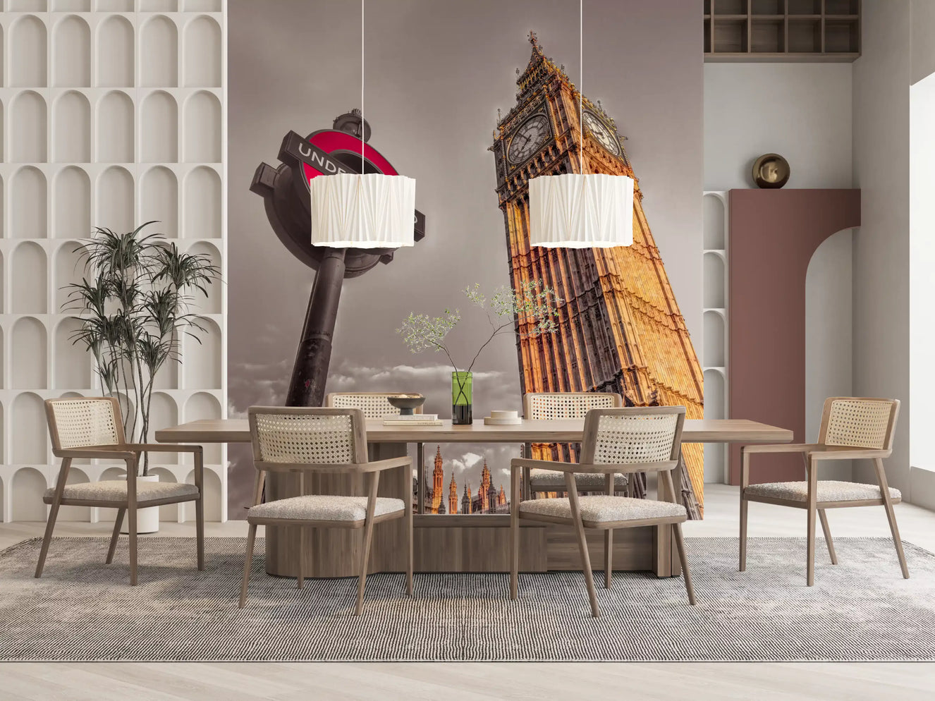 London Icons: Golden Hour Contrast Wall Mural