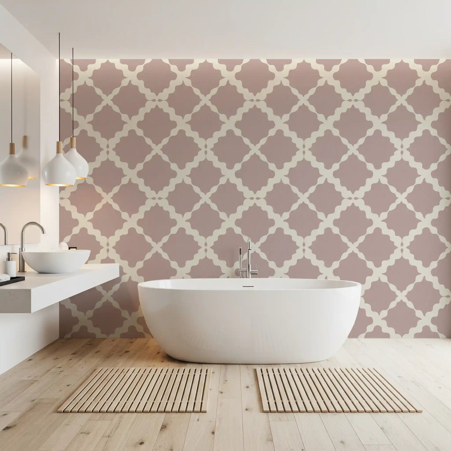 Pintakuvioitu Ritilä Geometrinen Hiekanpunainen Minimalistinen Moderni Tapetti