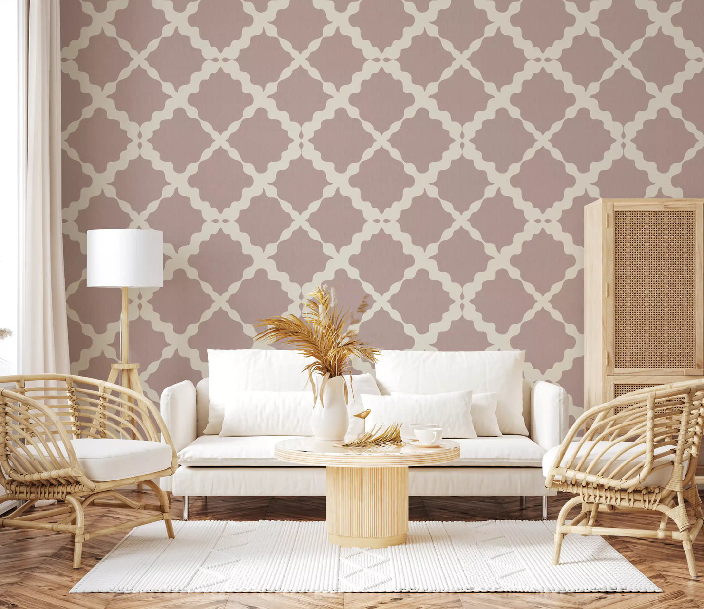 Pintakuvioitu Ritilä Geometrinen Hiekanpunainen Minimalistinen Moderni Tapetti