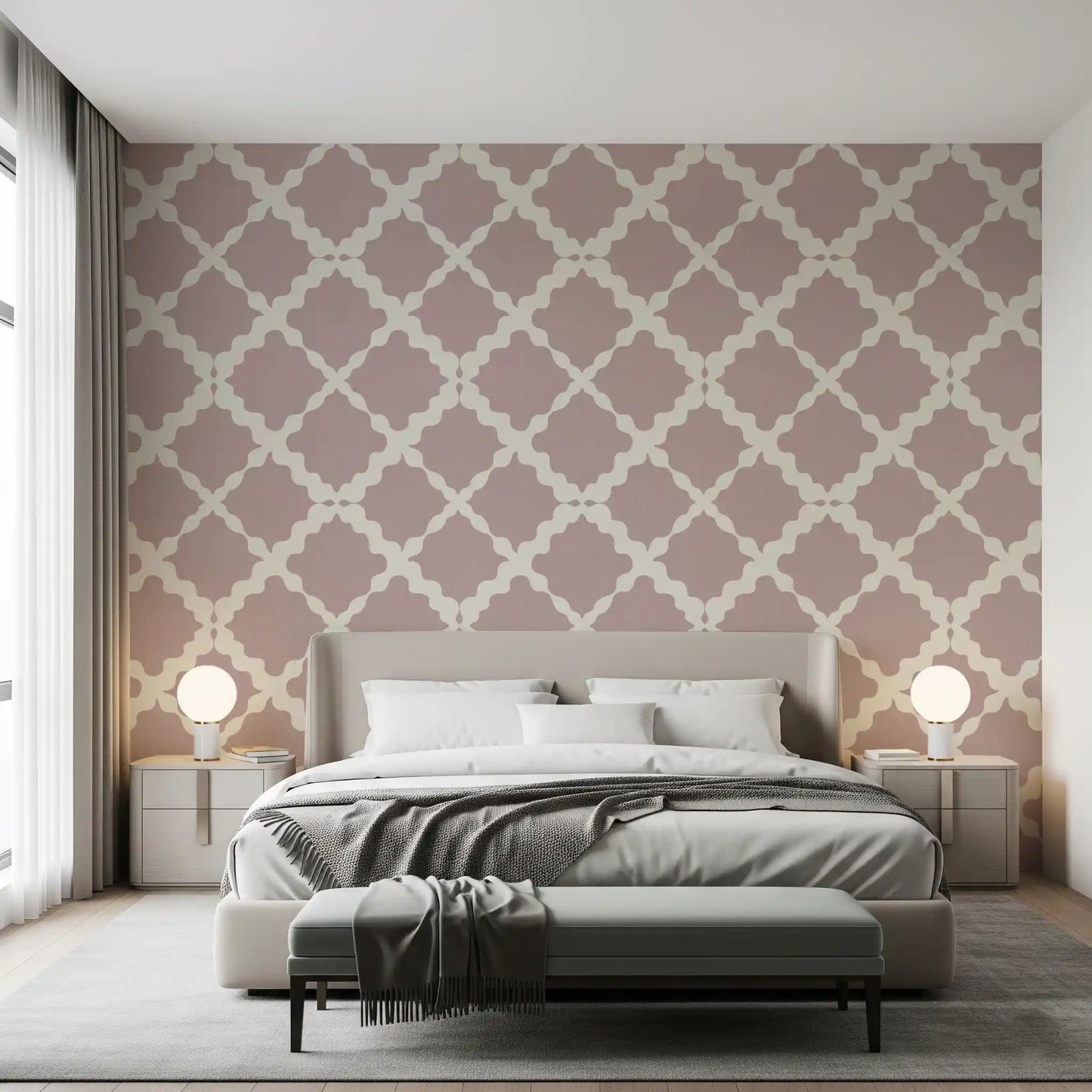 Pintakuvioitu Ritilä Geometrinen Hiekanpunainen Minimalistinen Moderni Tapetti