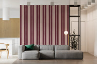 Stylish modern Living room showcasing this unique wallpaper pattern