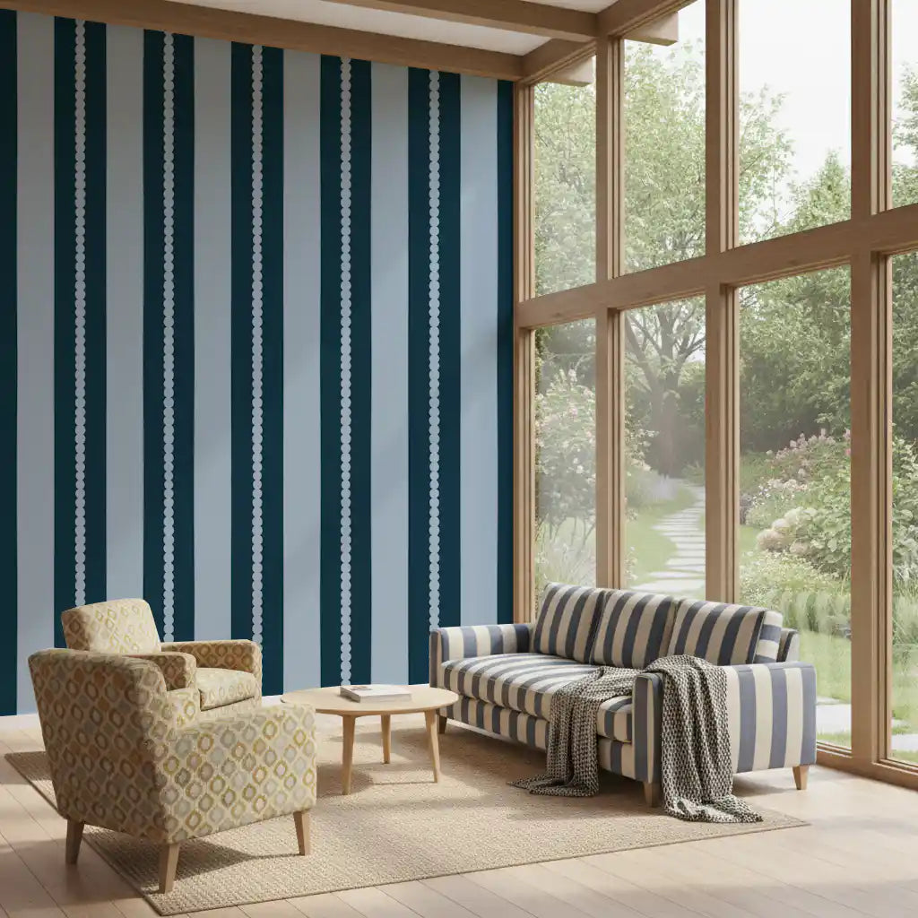 Scallop & Dot Vertical Harmony Behang