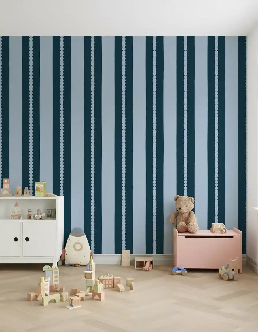Scallop & Dot Vertical Harmony Behang