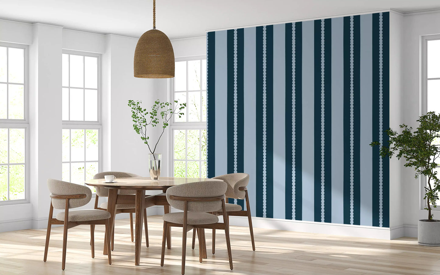 Scallop & Dot Vertical Harmony Behang