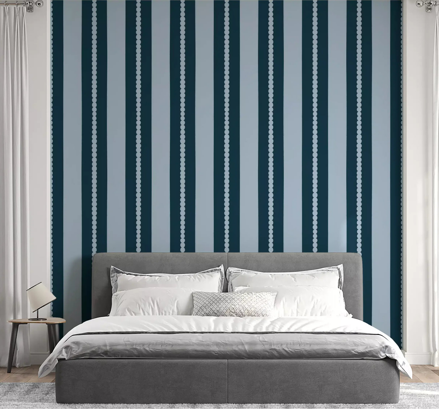 Scallop & Dot Vertical Harmony Behang