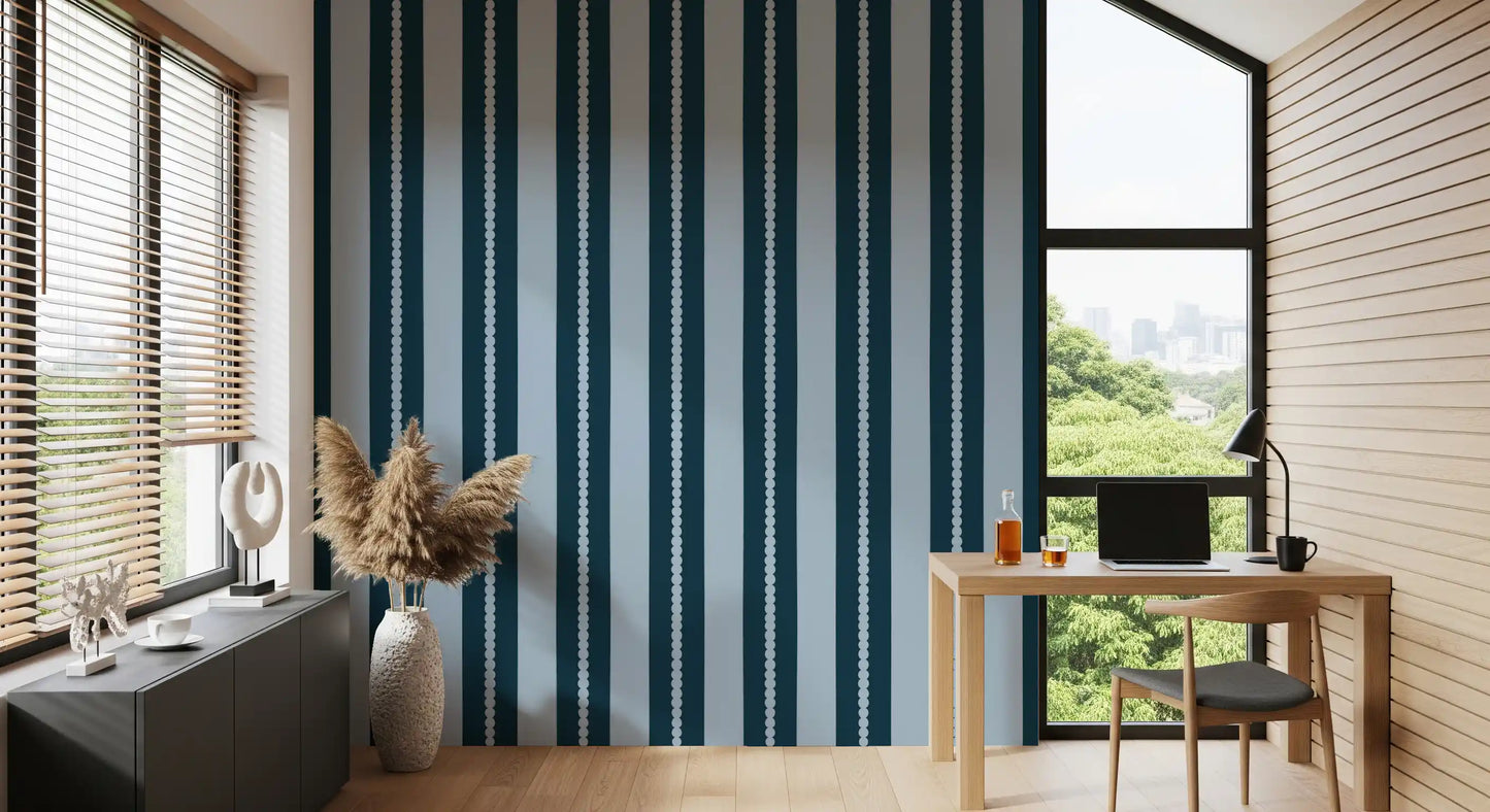 Scallop & Dot Vertical Harmony Behang