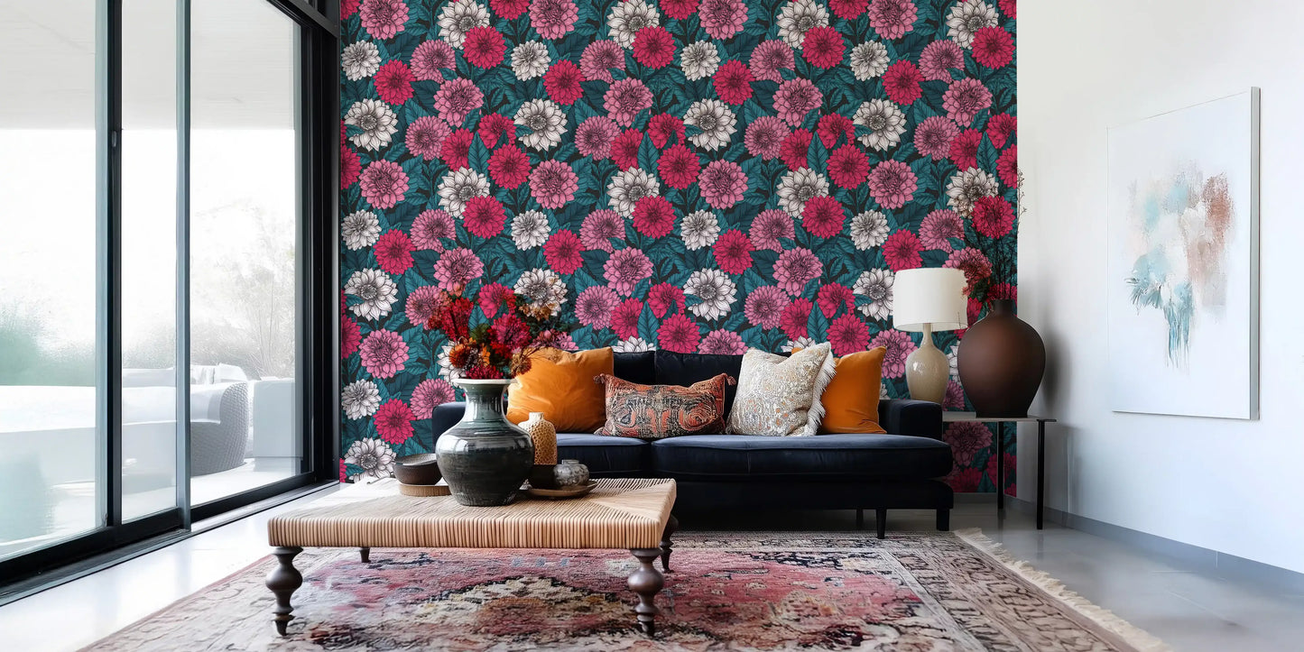 Lounge areas benefit greatly from the leaves wallpaper.
