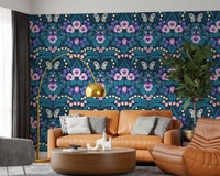 A large winged insect commands attention centrally within our butterflies wallpaper.