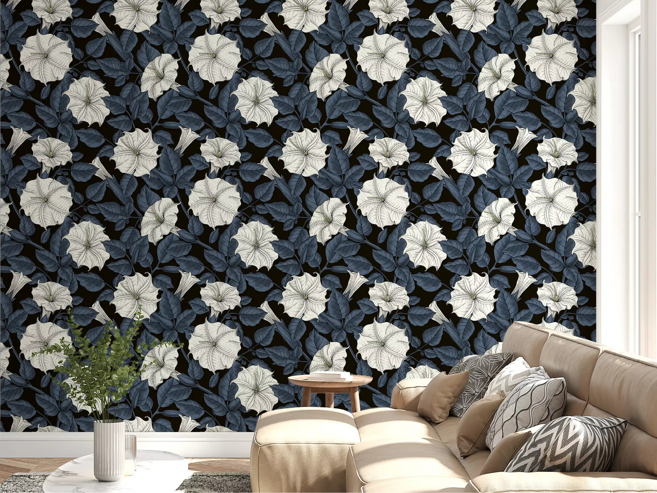 Papier peint Moonflowers