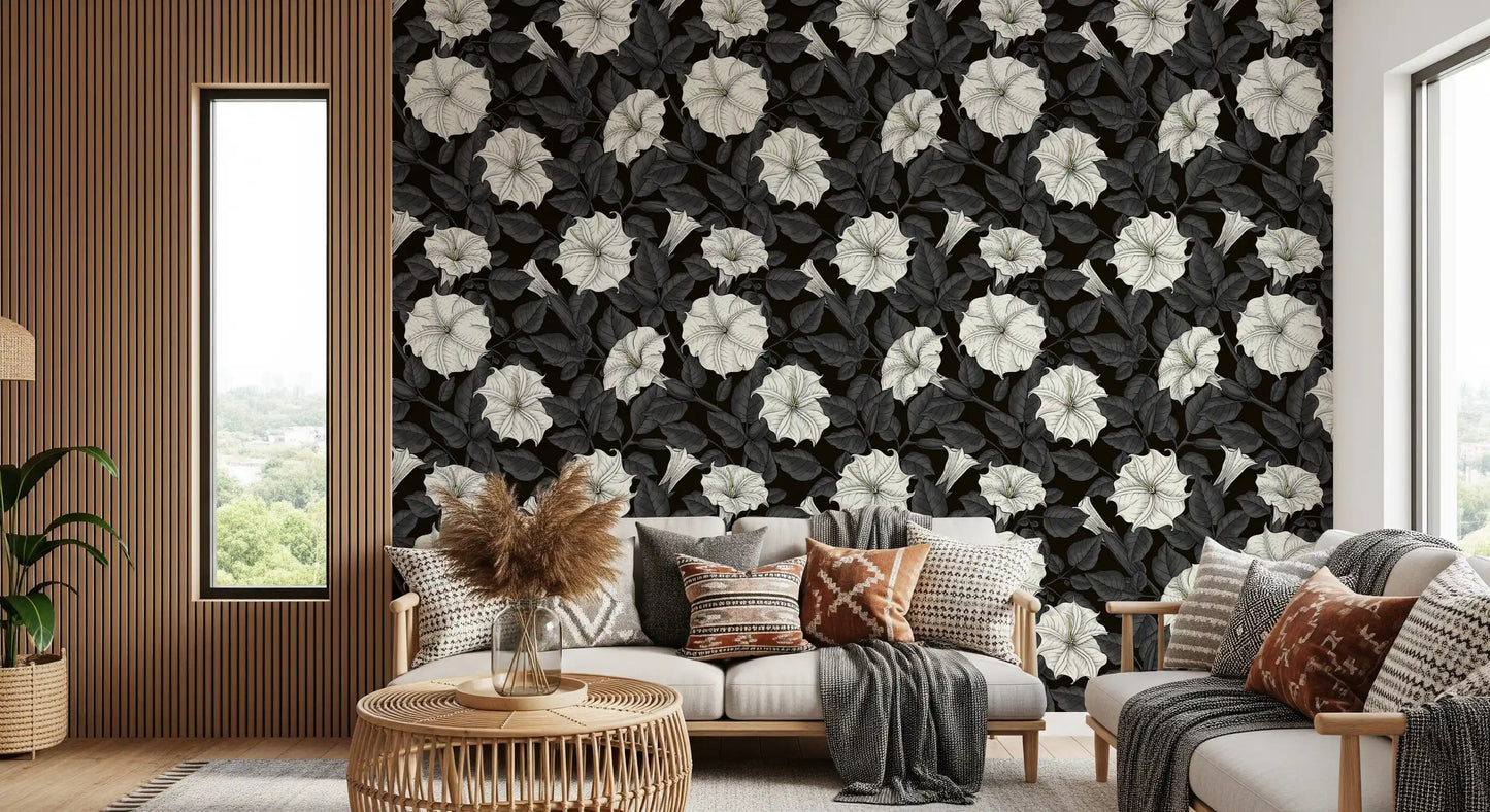 Moonflowers 2 Behang⁠