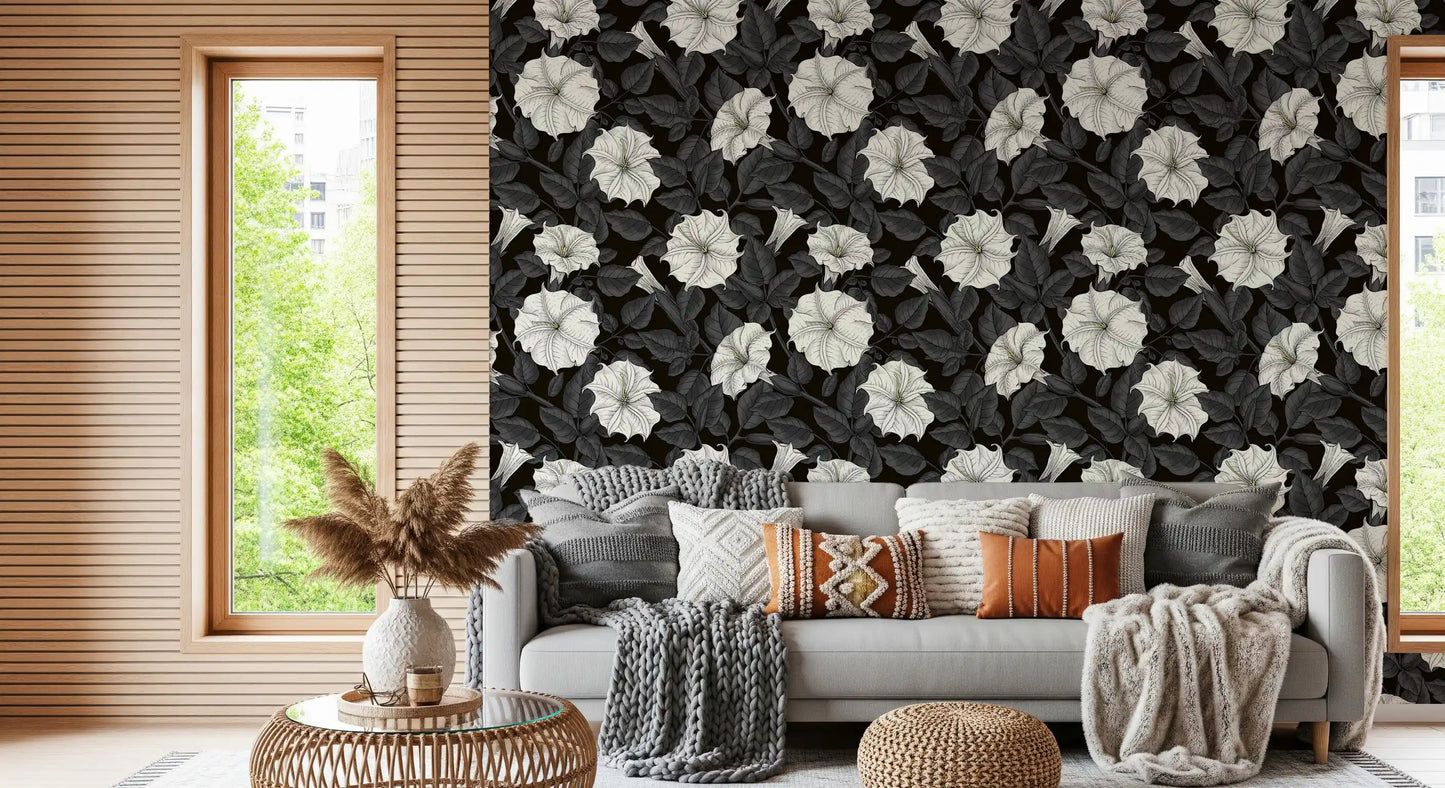 Moonflowers 2 Behang⁠