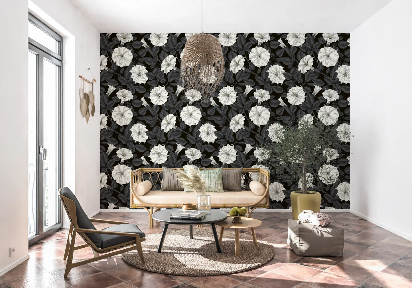 Moonflowers 2 Behang⁠