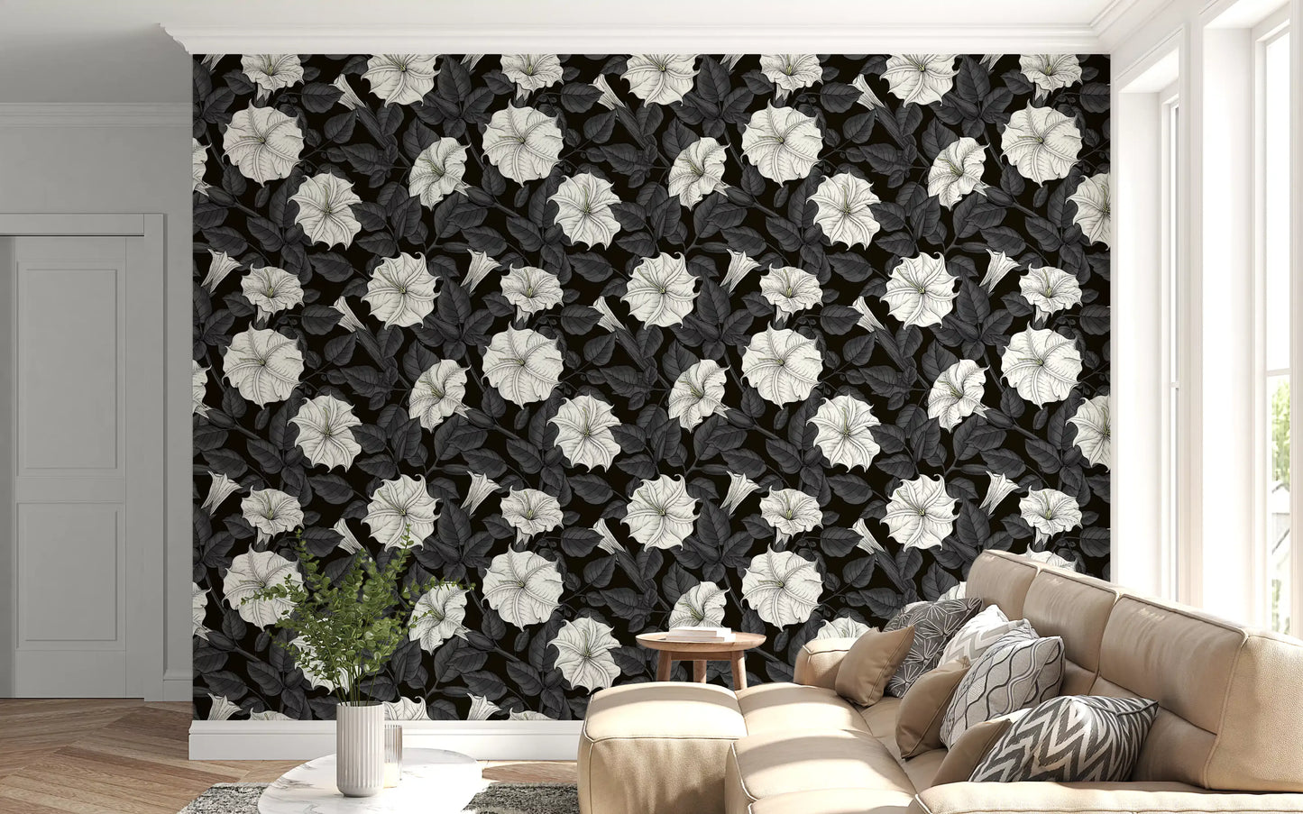 Moonflowers 2 Behang⁠