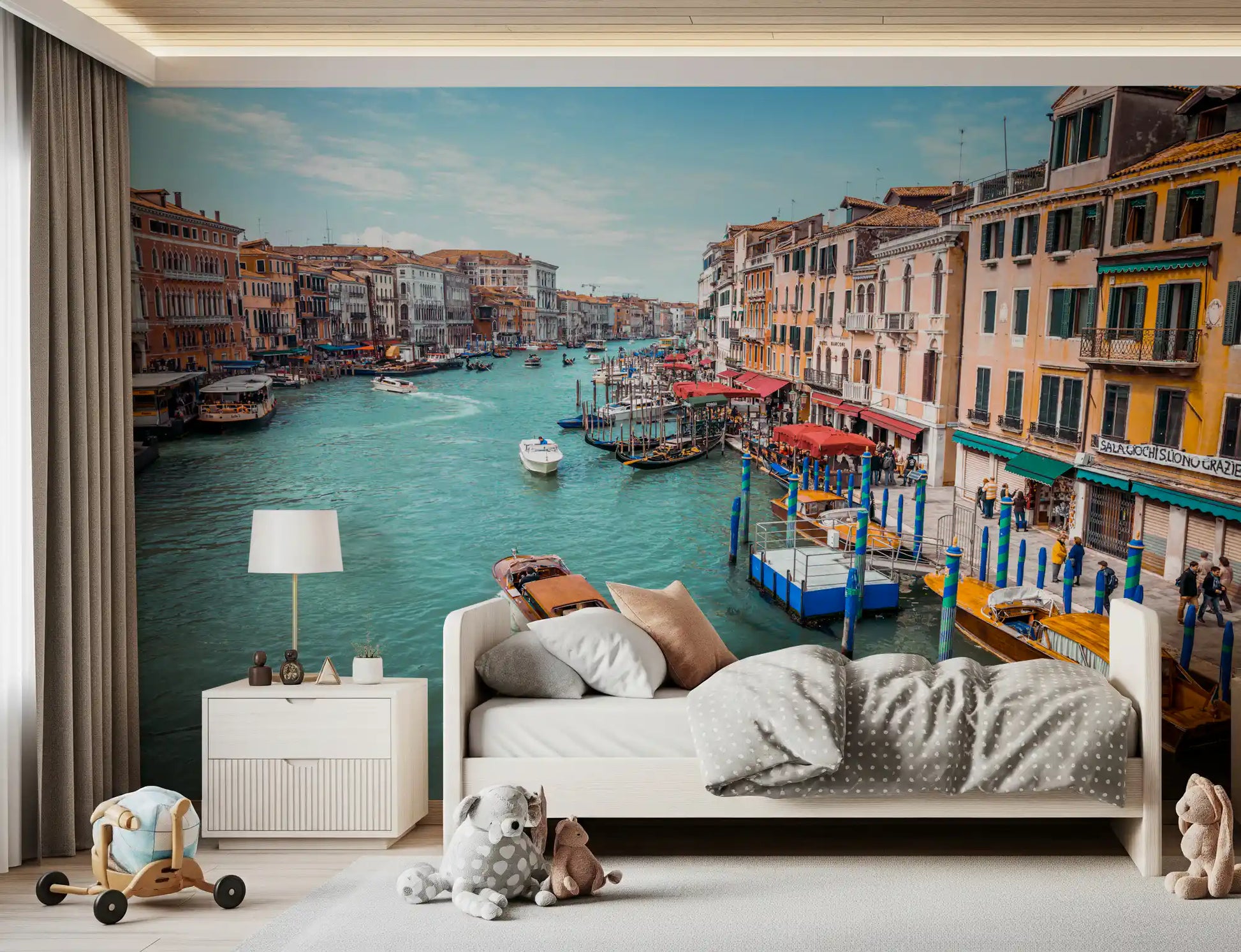 Classic Italian defines this Splendor wall mural composition.