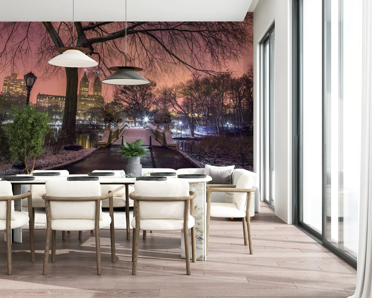 Tapet mural Central Park în amurg de iarnă