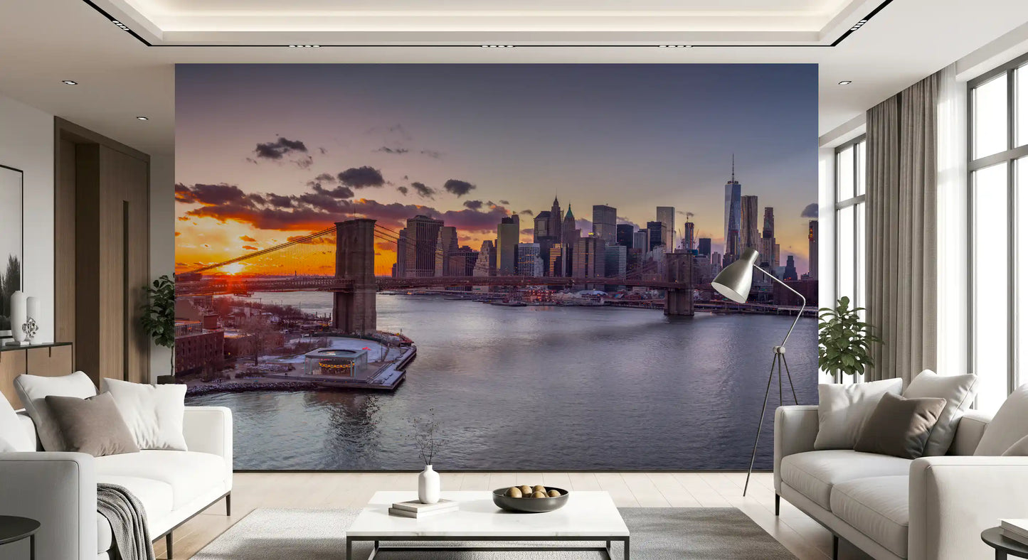 Papel de Parede Mural Grandeza do Pôr-do-Sol em NYC