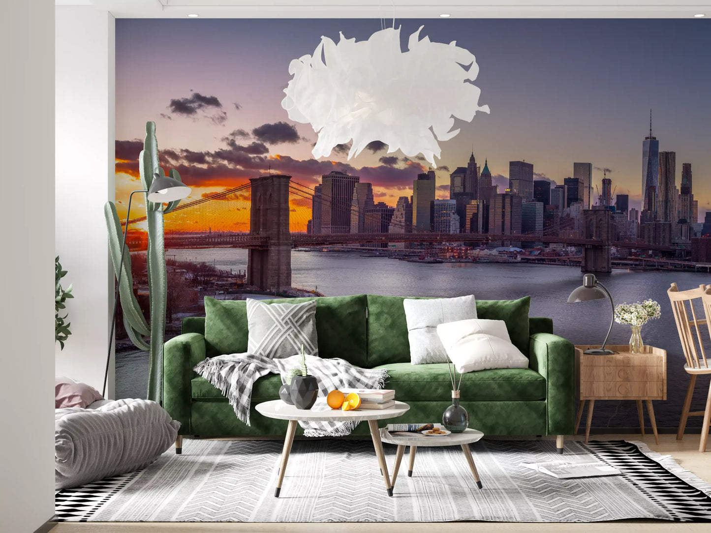 Papel de Parede Mural Grandeza do Pôr-do-Sol em NYC
