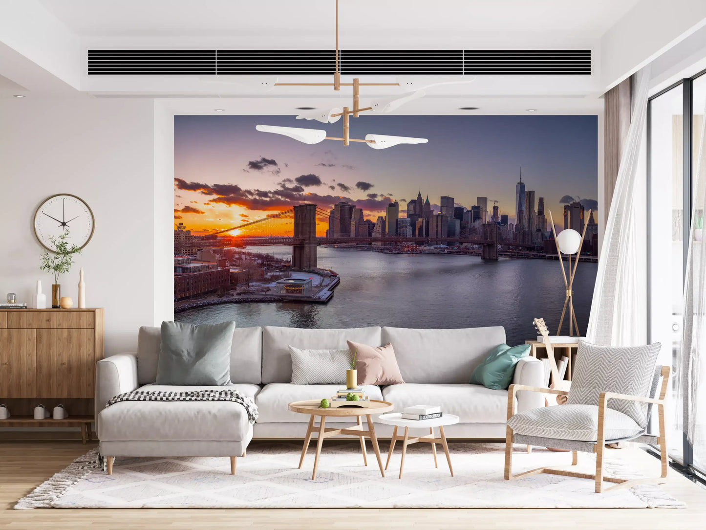 Papel de Parede Mural Grandeza do Pôr-do-Sol em NYC