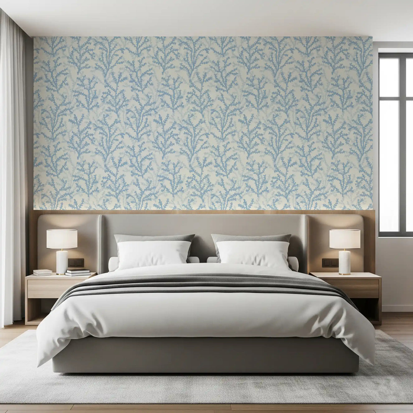 Gemaltes Coraline Dreaming Blau Tapete