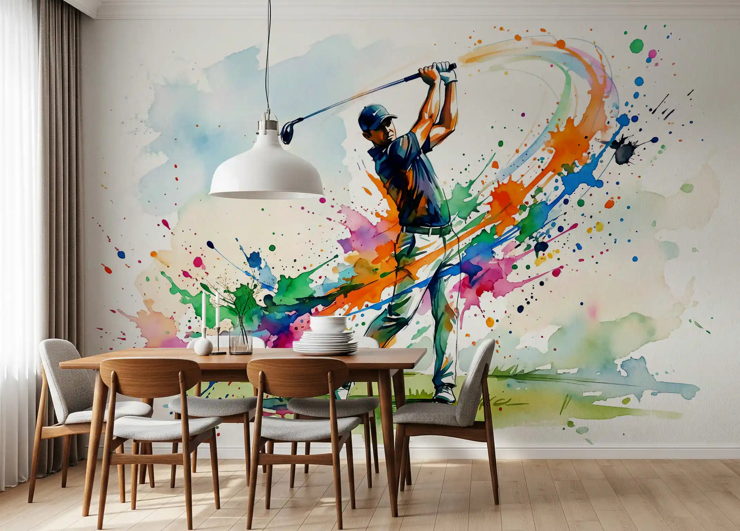 Mural de Pared Dinámico Splash de Golf