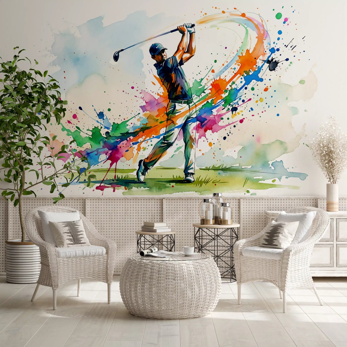 Mural de Pared Dinámico Splash de Golf