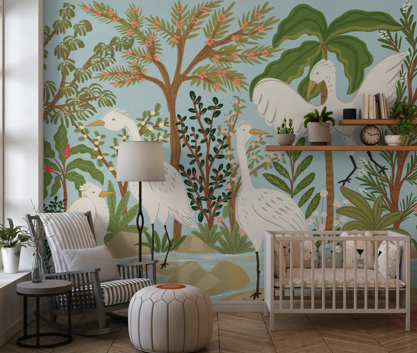 Cocori de Râu: Dans Seren în Junglă, Tapet Mural