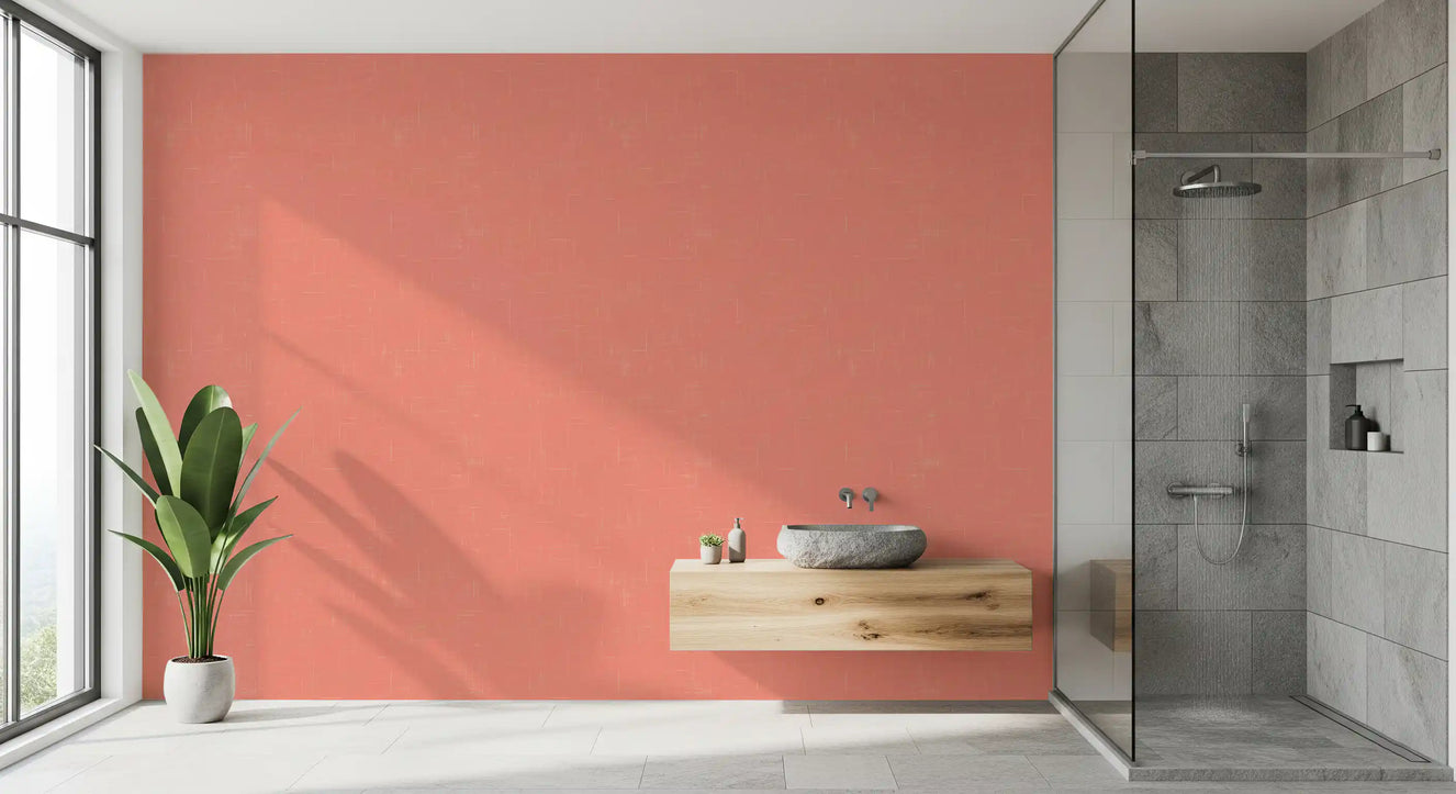 Tapet texturat Coral Linen Tapet modern de mijloc de secol